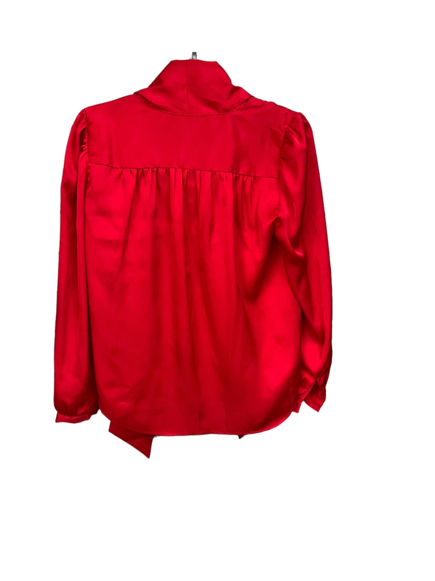 Blouse Long Sleeve By Ann Taylor In Red, Size: S