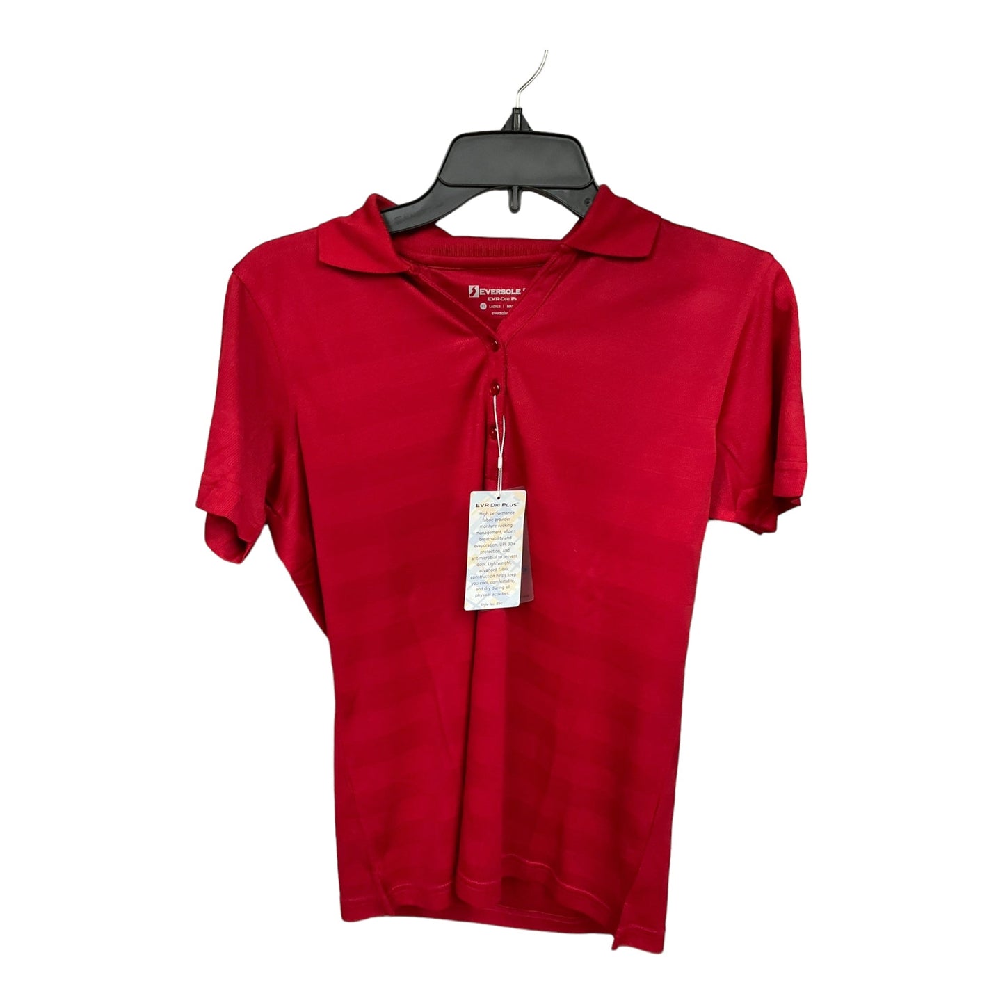 Red Athletic Top Short Sleeve Everyday Comfort, Size Xs