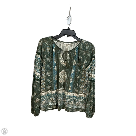 Top Long Sleeve By Lucky Brand In Green, Size: L