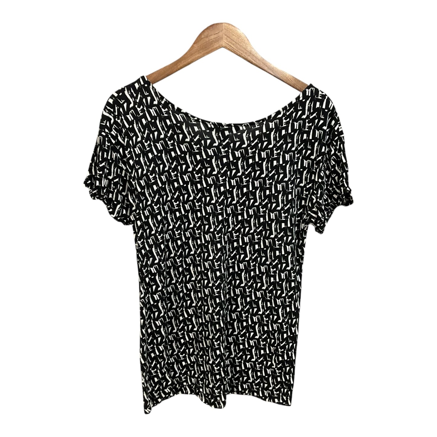 Top Short Sleeve By French Connection In Black & White, Size: M