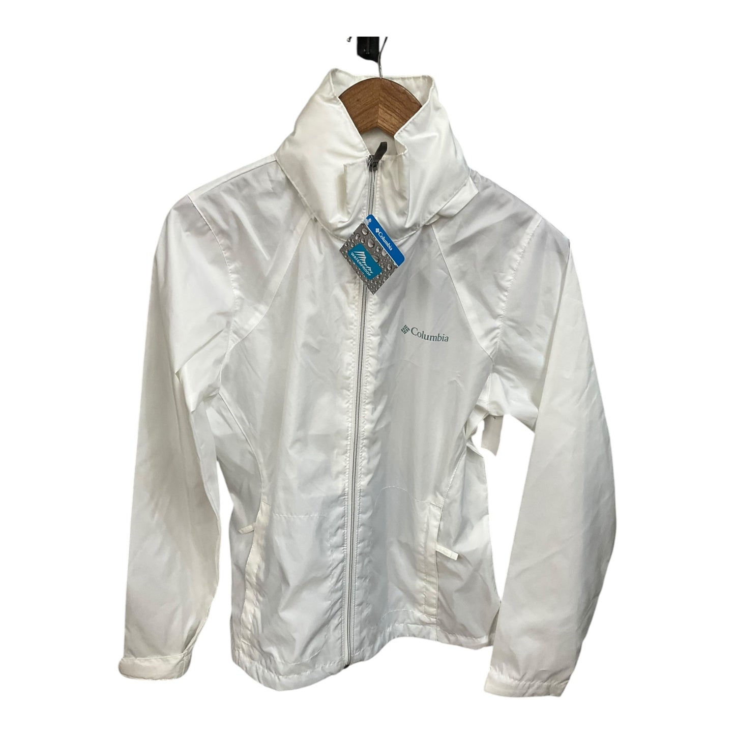 Jacket Windbreaker By Columbia In White, Size: S