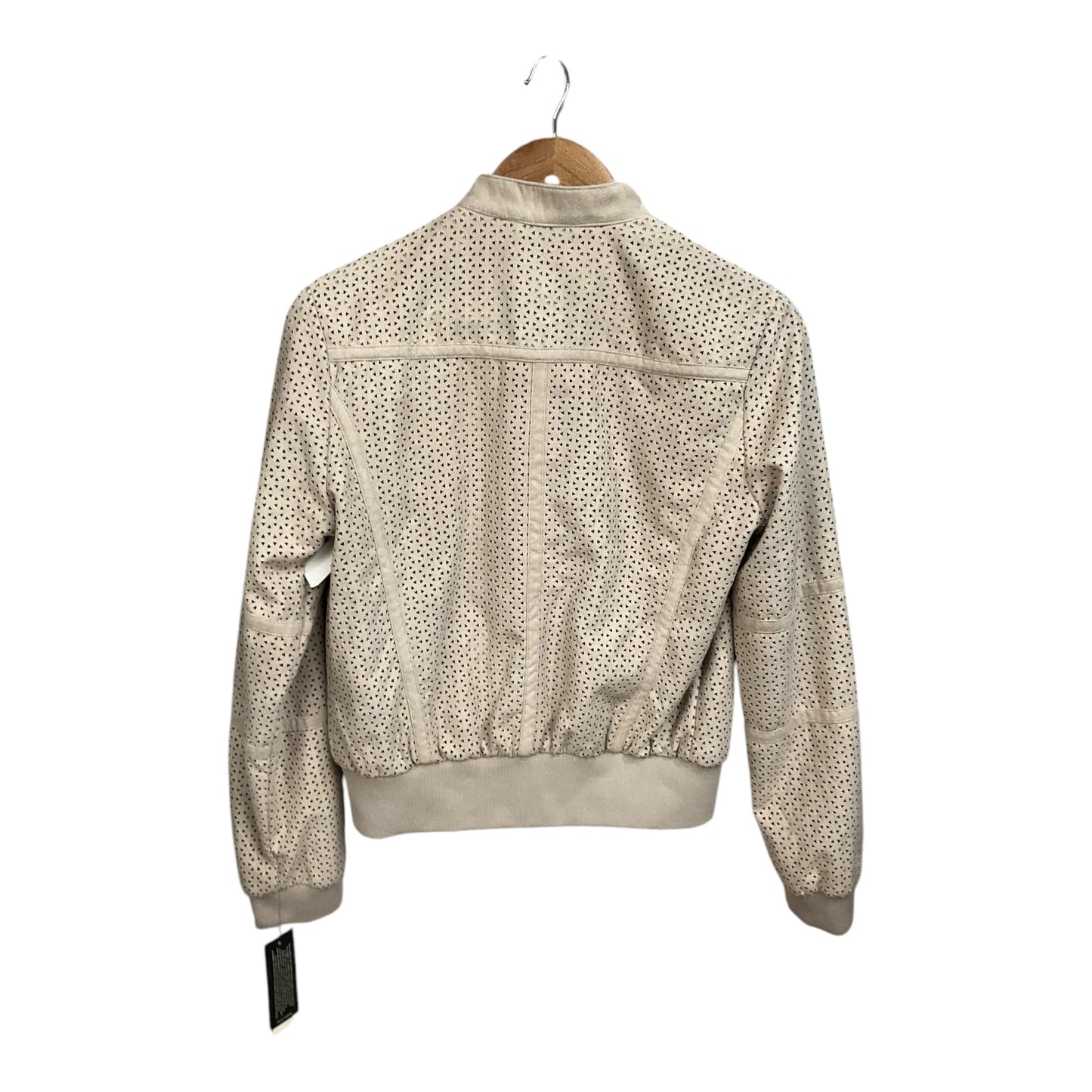 Jacket Moto By Kenneth Cole In Beige, Size: S