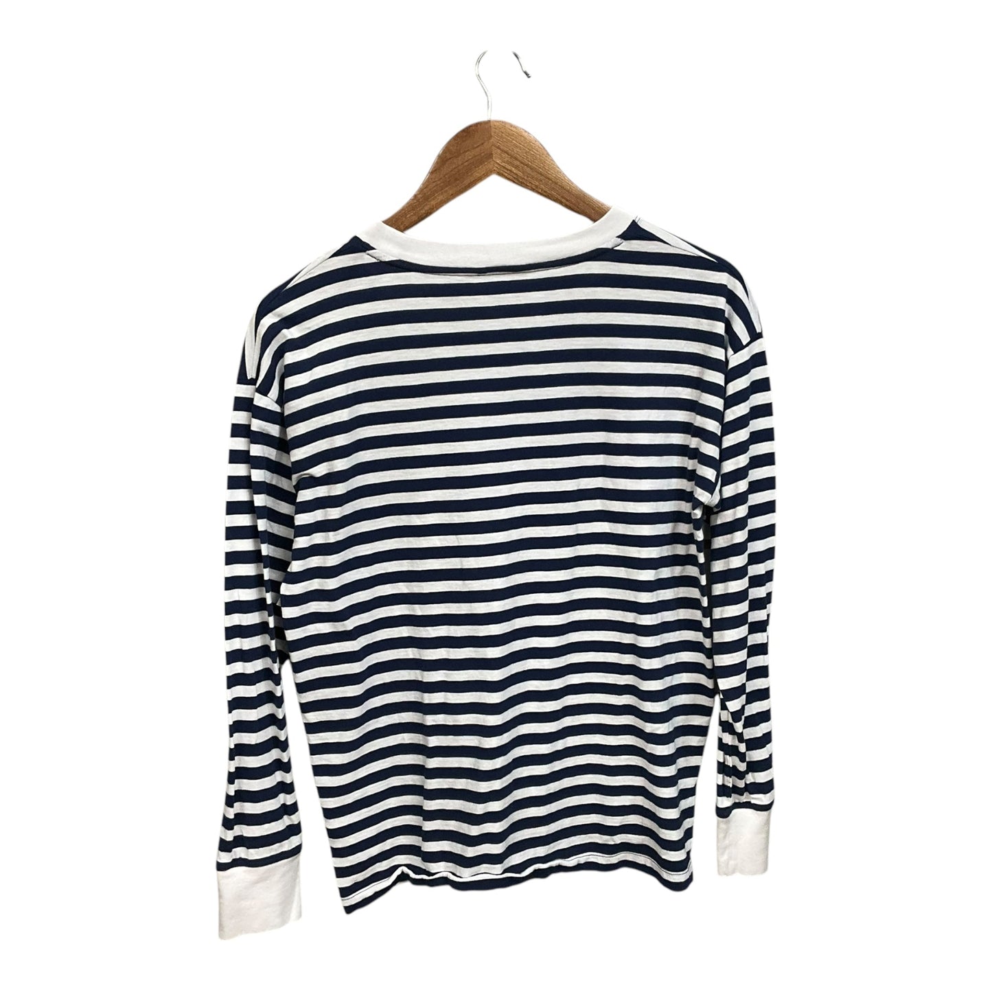 Top Long Sleeve By J. Crew In Blue & White, Size: S