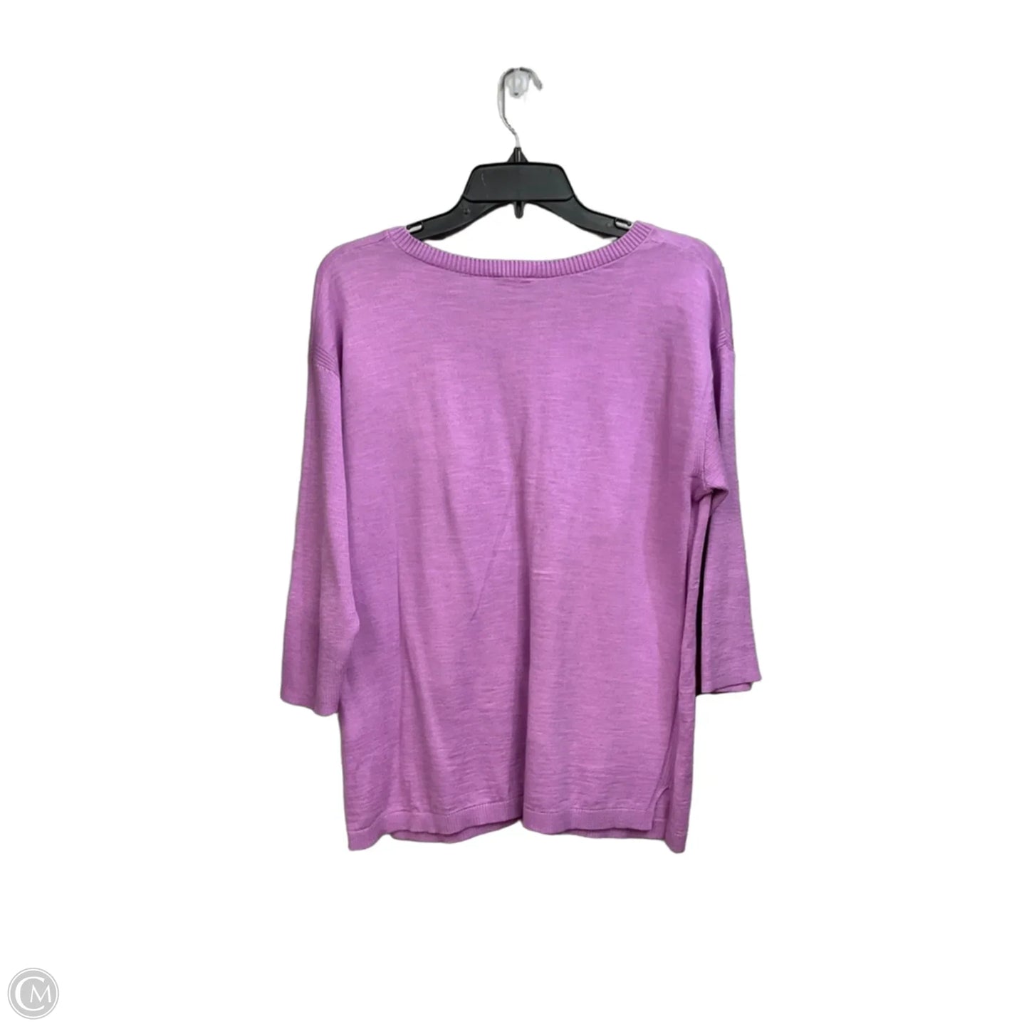 Top 3/4 Sleeve By Talbots In Purple, Size: Lp