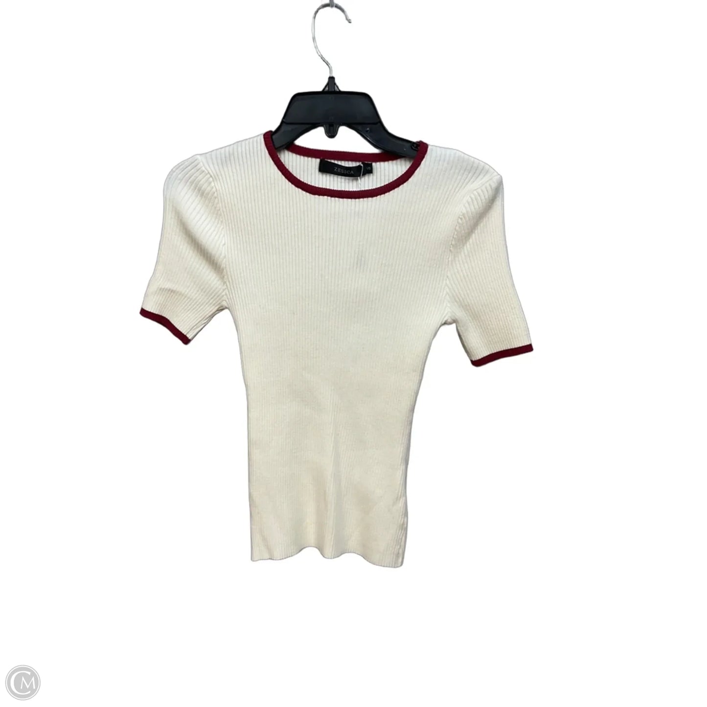 Top Short Sleeve By Zesica In Cream, Size: S