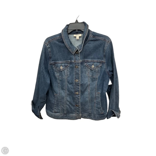 Jacket Denim By Style And Company In Blue Denim, Size: Xl