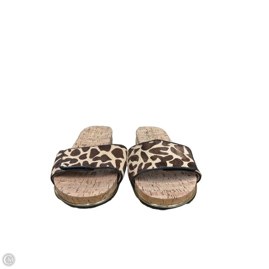 Sandals Flats By Nicole Miller In Animal Print, Size: 6