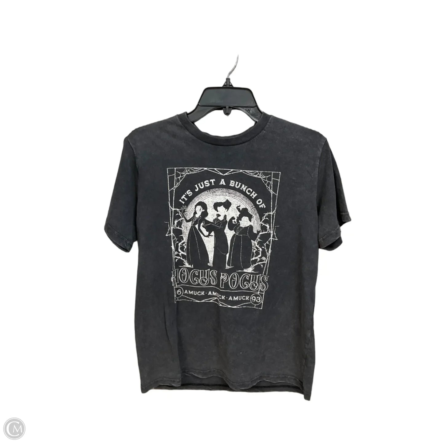 Top Short Sleeve By Disney In Grey, Size: M