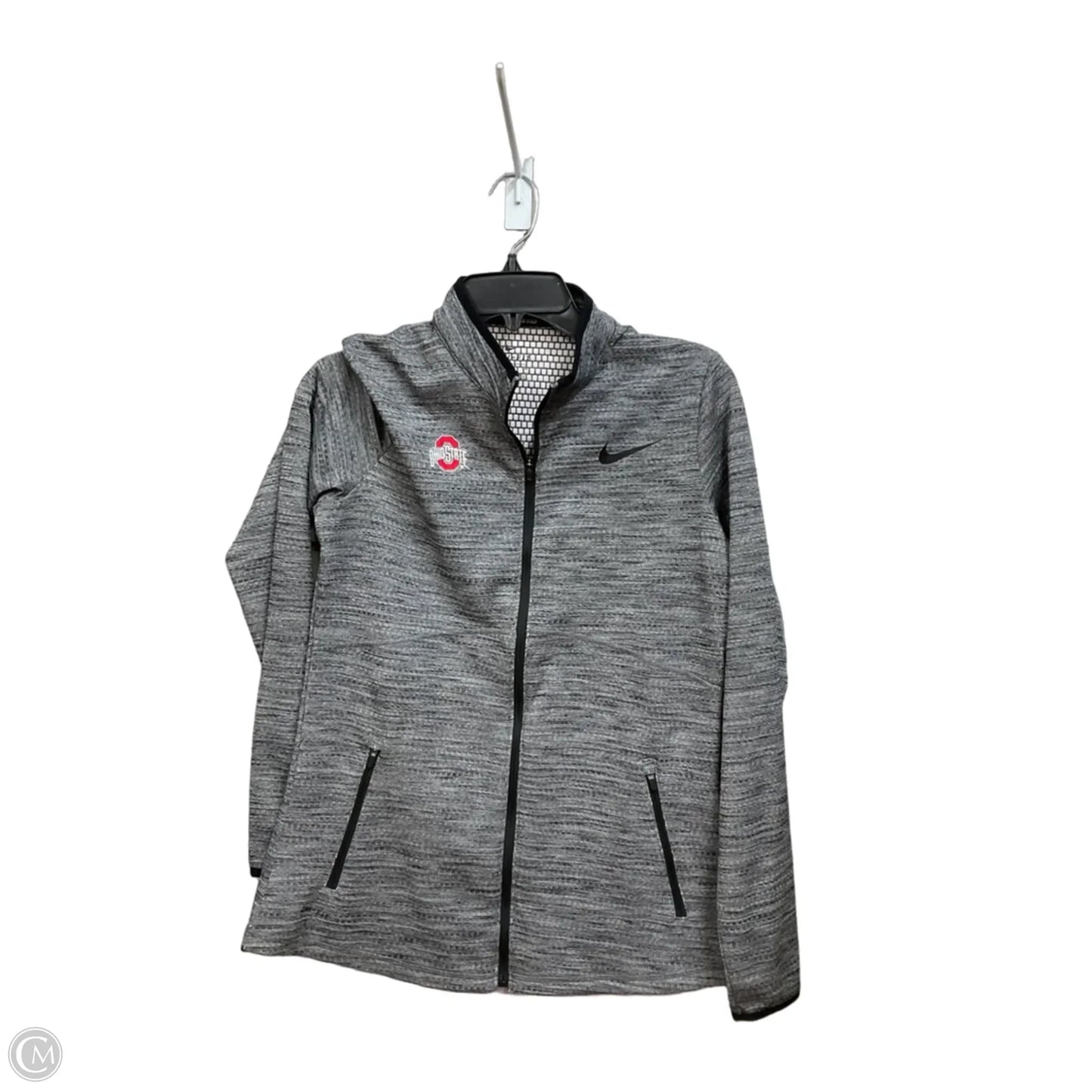 Athletic Jacket By Nike Apparel In Grey, Size: M
