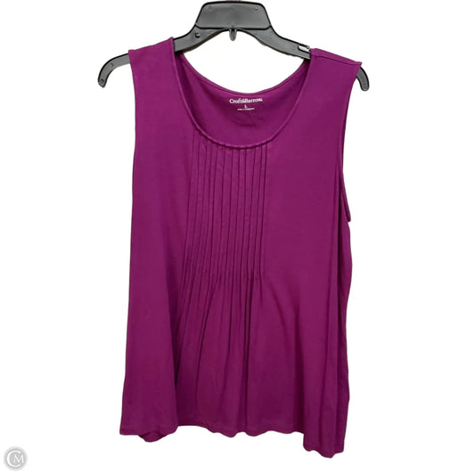 Top Sleeveless By Croft And Barrow In Purple, Size: L