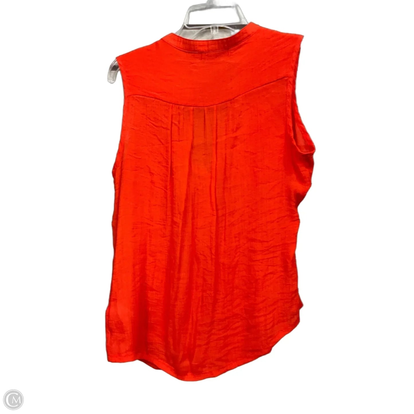 Top Sleeveless By Dressbarn In Orange, Size: L