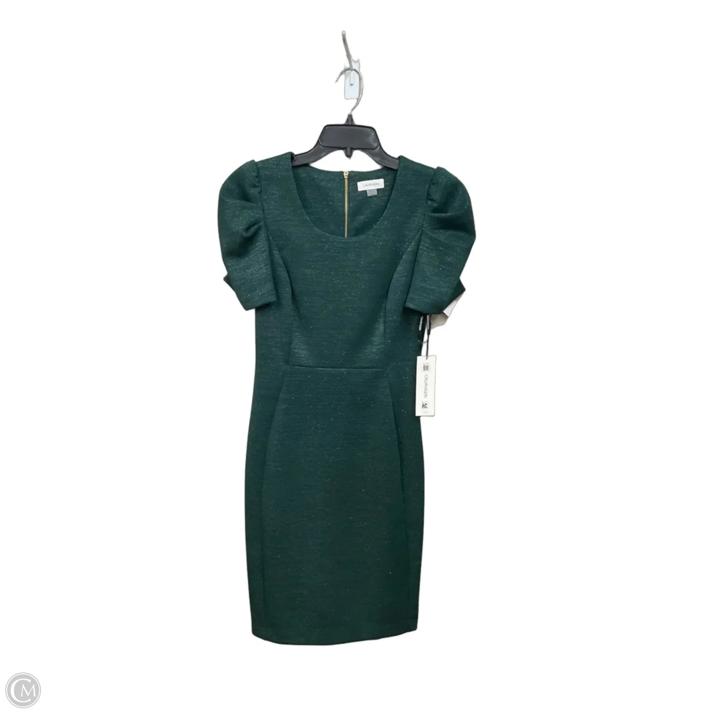 Dress Party Midi By Calvin Klein In Green, Size: S