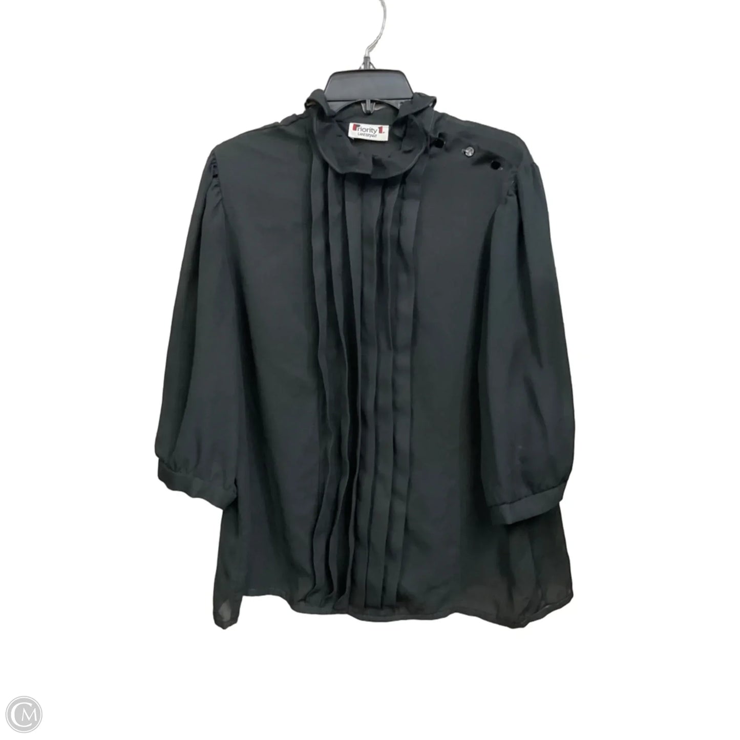 Blouse Long Sleeve By Lane Bryant In Black, Size: 2x