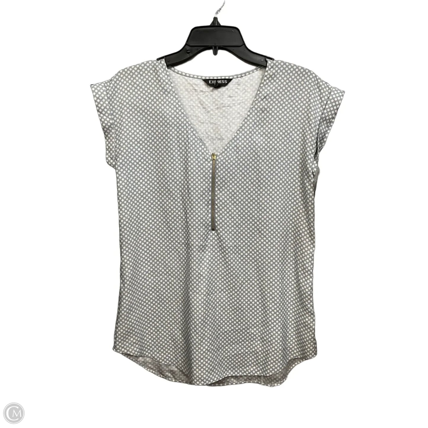 Blouse Sleeveless By Express In Grey, Size: S