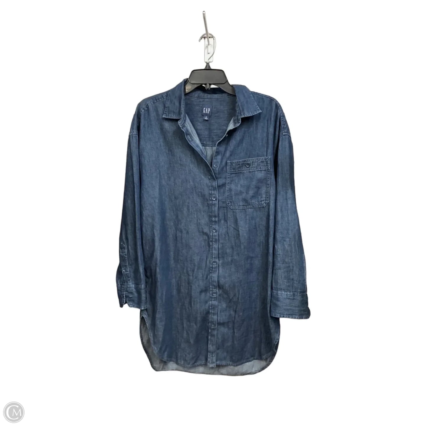 Dress Casual Short By Gap In Blue Denim, Size: S