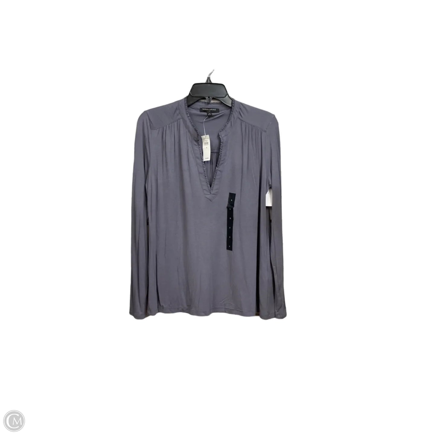 Top Long Sleeve By Banana Republic In Grey, Size: S