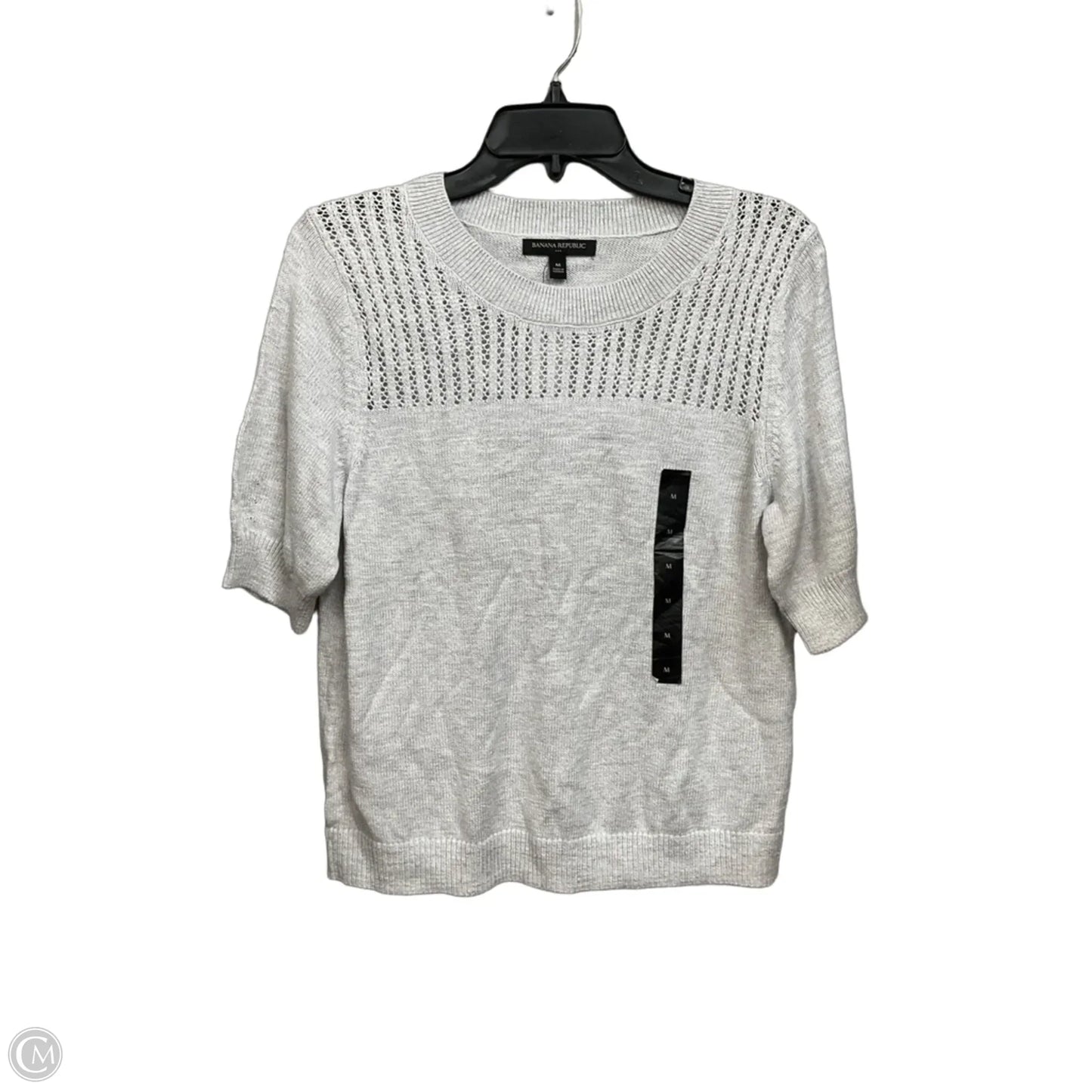 Top Short Sleeve By Banana Republic In Grey, Size: M
