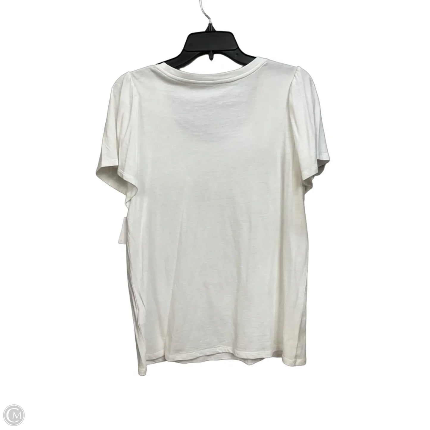 Top Short Sleeve By Banana Republic In White, Size: M