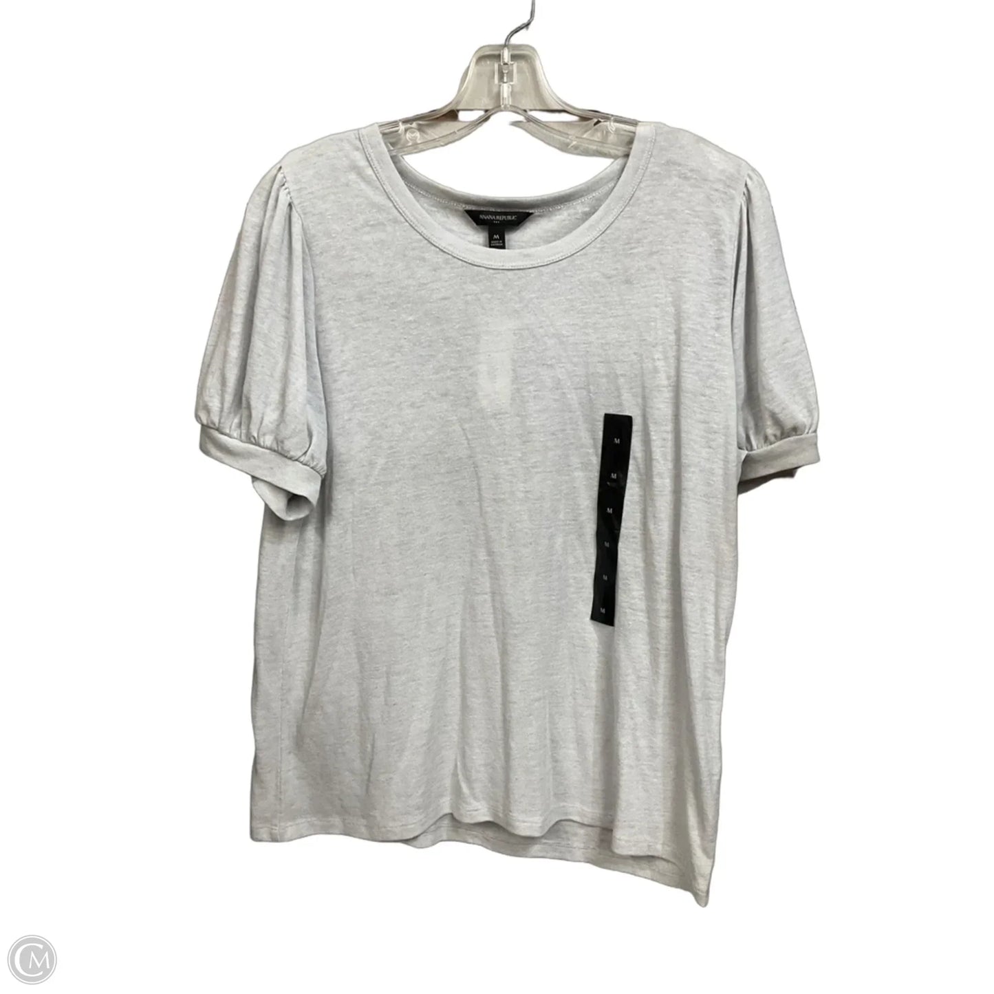 Top Short Sleeve By Banana Republic In Grey, Size: M