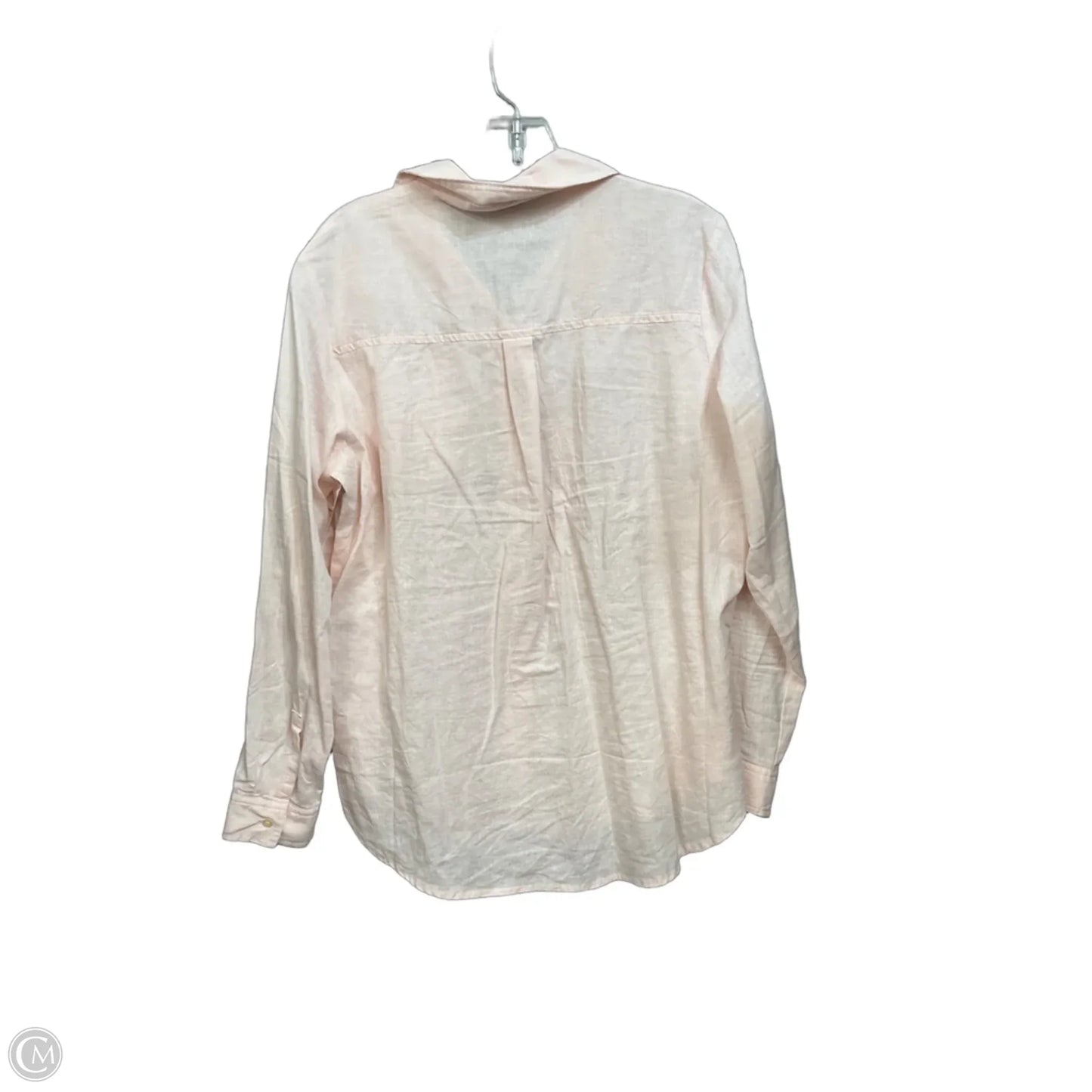 Blouse Long Sleeve By Gap In Pink, Size: M