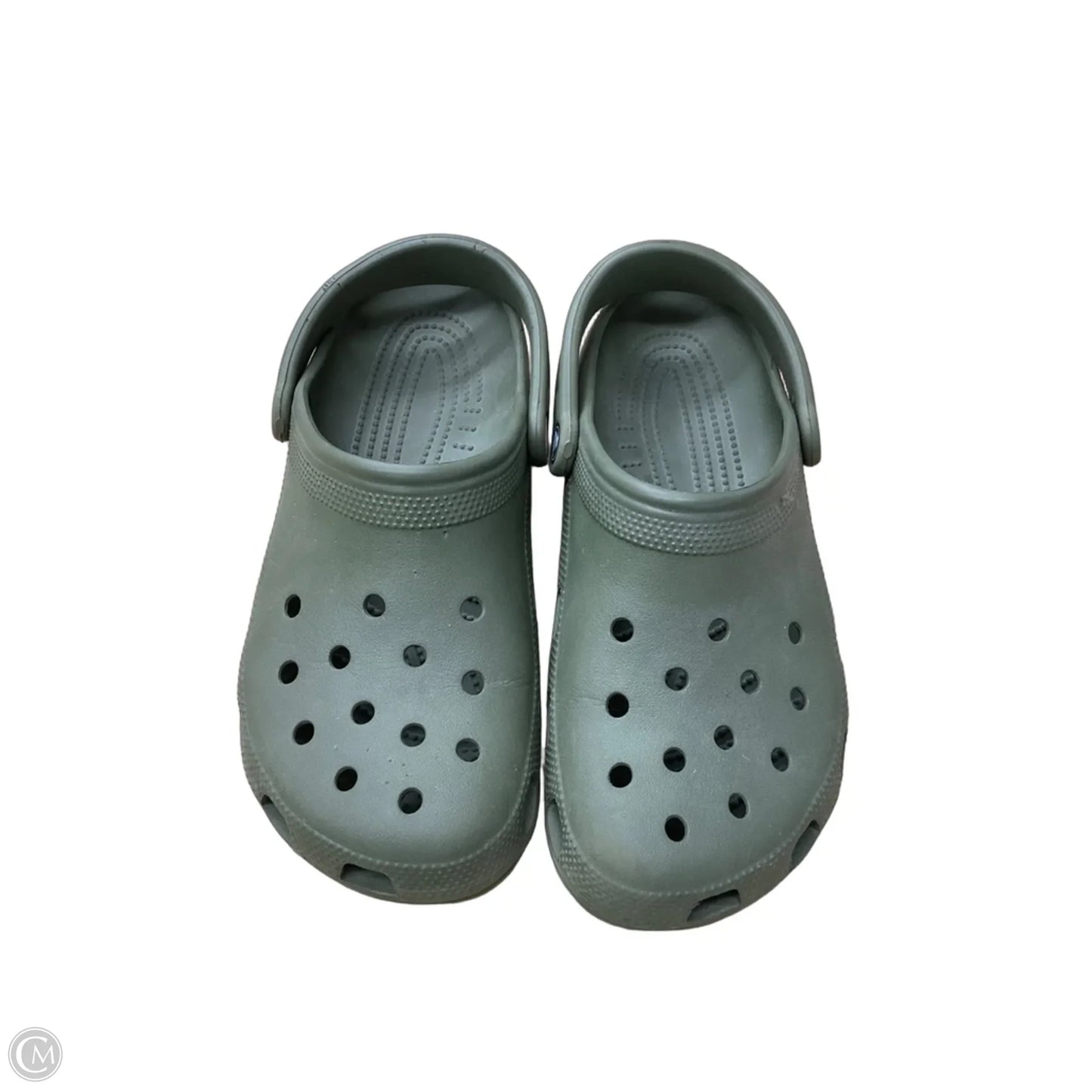 Sandals Flats By Crocs In Green, Size: 9