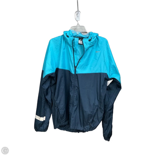 Athletic Jacket By Nike Apparel In Blue, Size: L