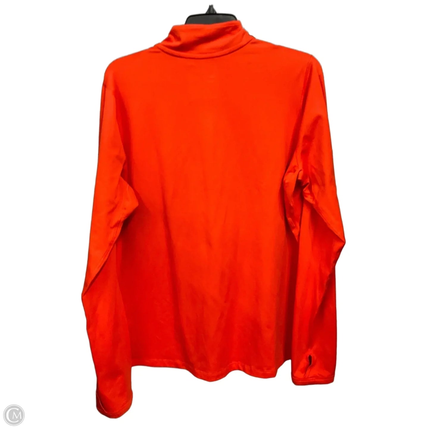Athletic Top Long Sleeve Collar By Nfl In Orange, Size: Xxl