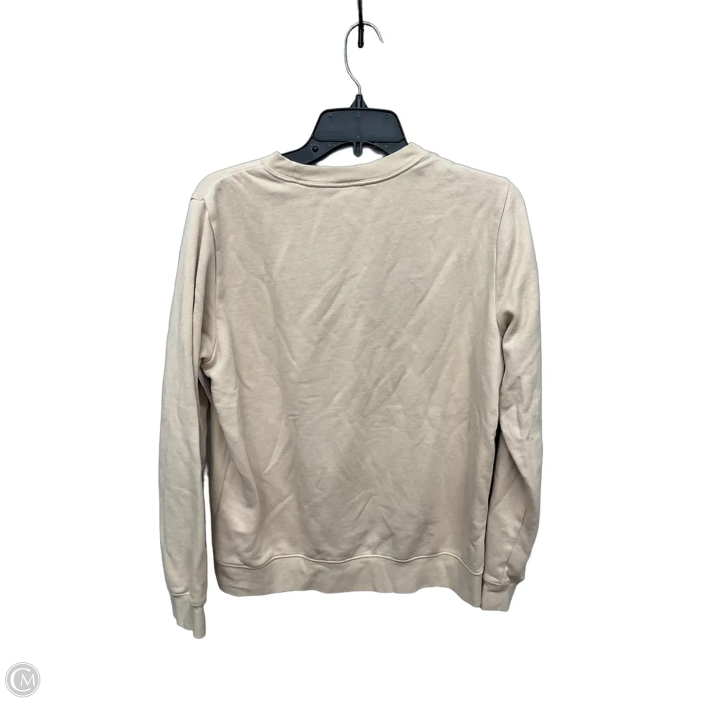 Athletic Sweatshirt Crewneck By Nike Apparel In Tan, Size: M