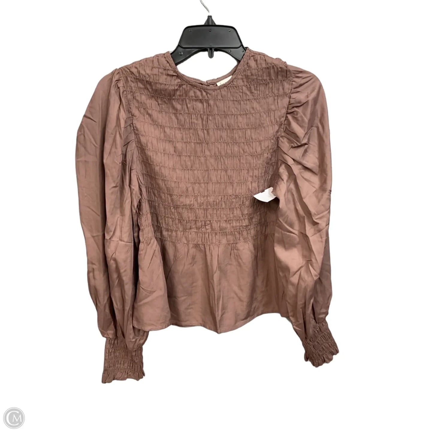Top Long Sleeve By A New Day In Brown, Size: M
