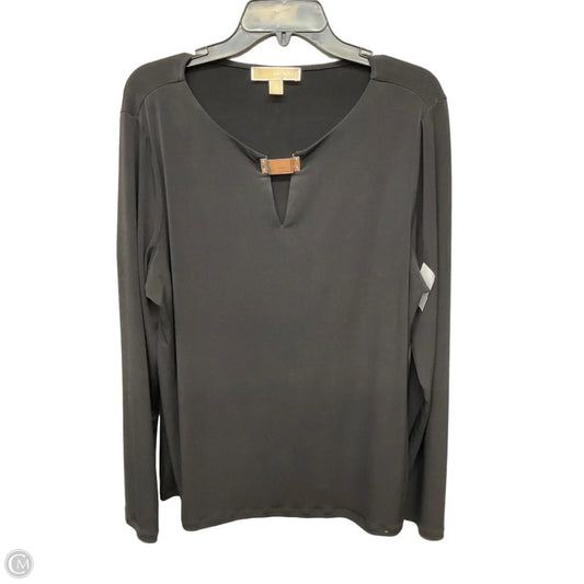 Top Long Sleeve Basic By Michael By Michael Kors In Black, Size: 1x