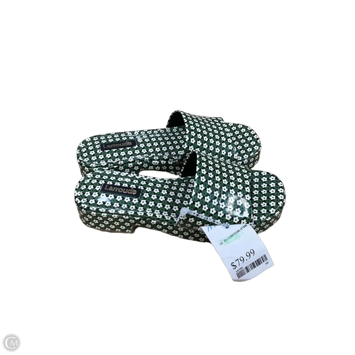 Sandals Flats By Clothes Mentor In Green, Size: 6.5