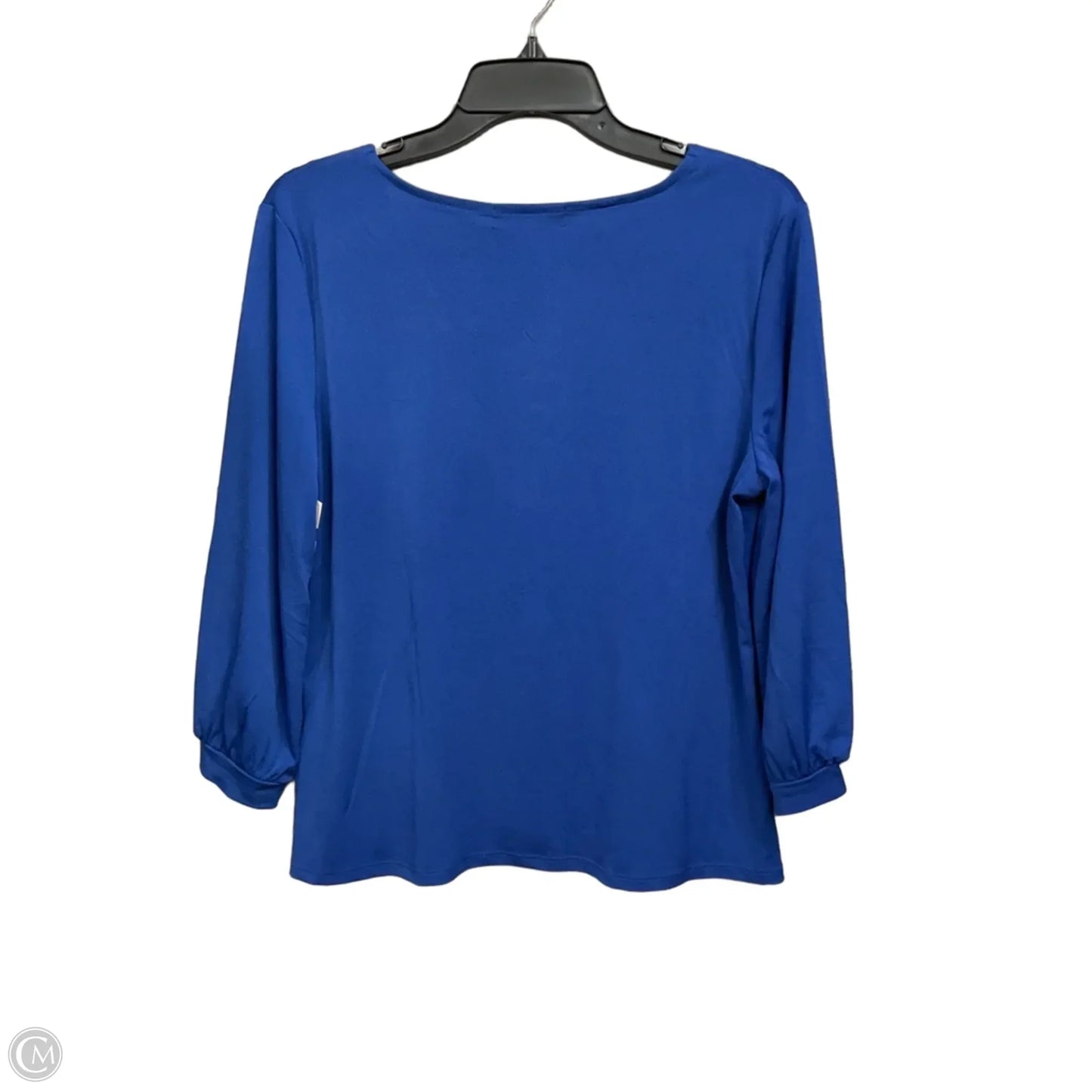 Top 3/4 Sleeve By Adrienne Vittadini In Blue, Size: M