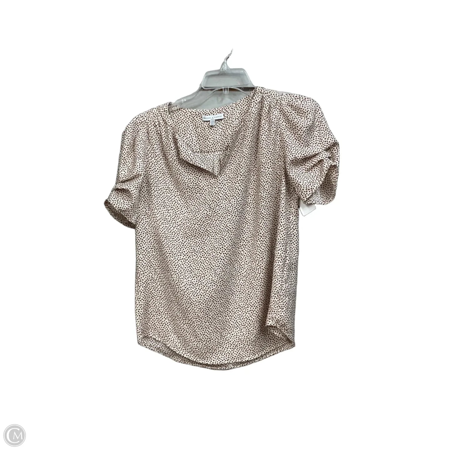 Top Short Sleeve By Maison Damelie In Animal Print, Size: Xs