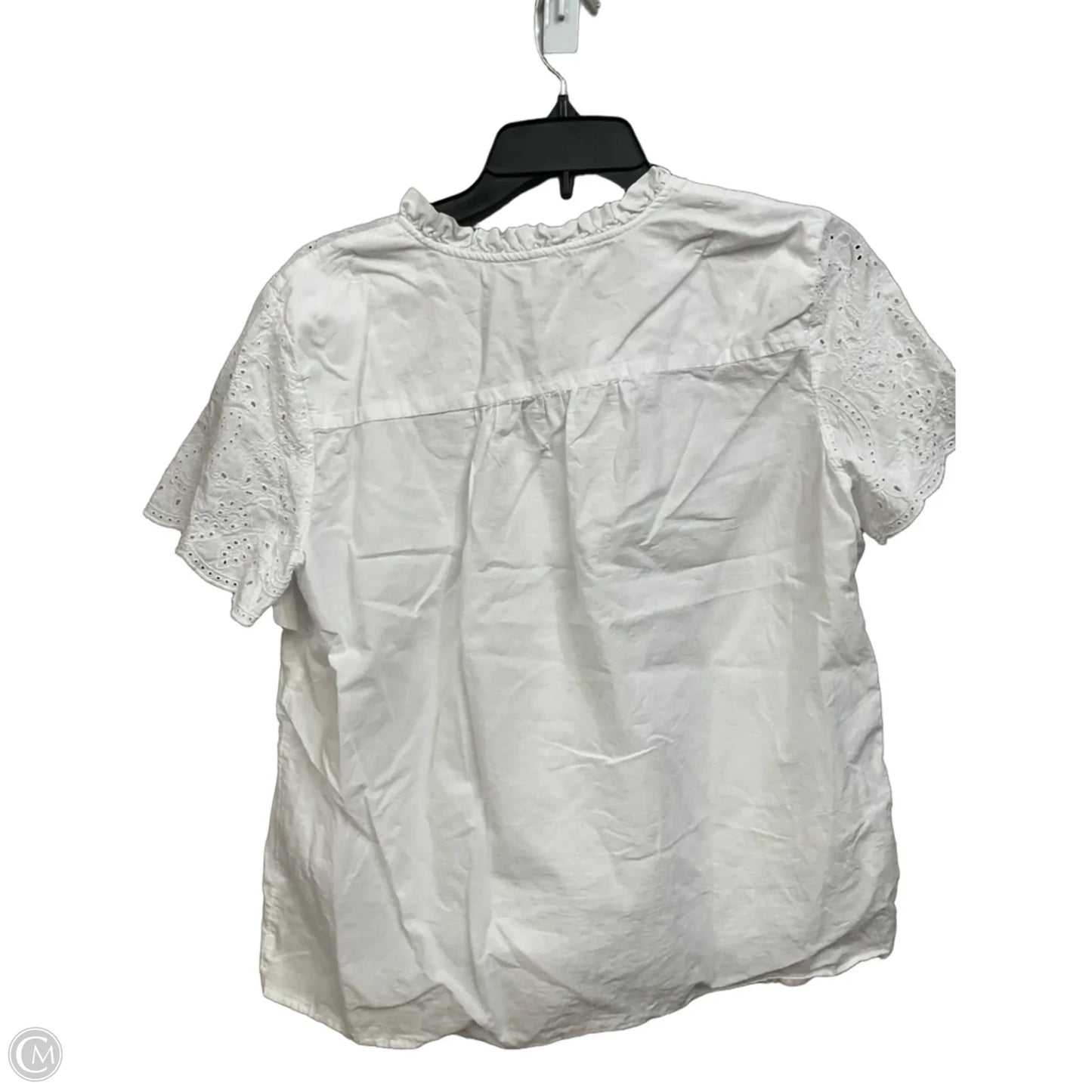 Top Short Sleeve By Loft In White, Size: M