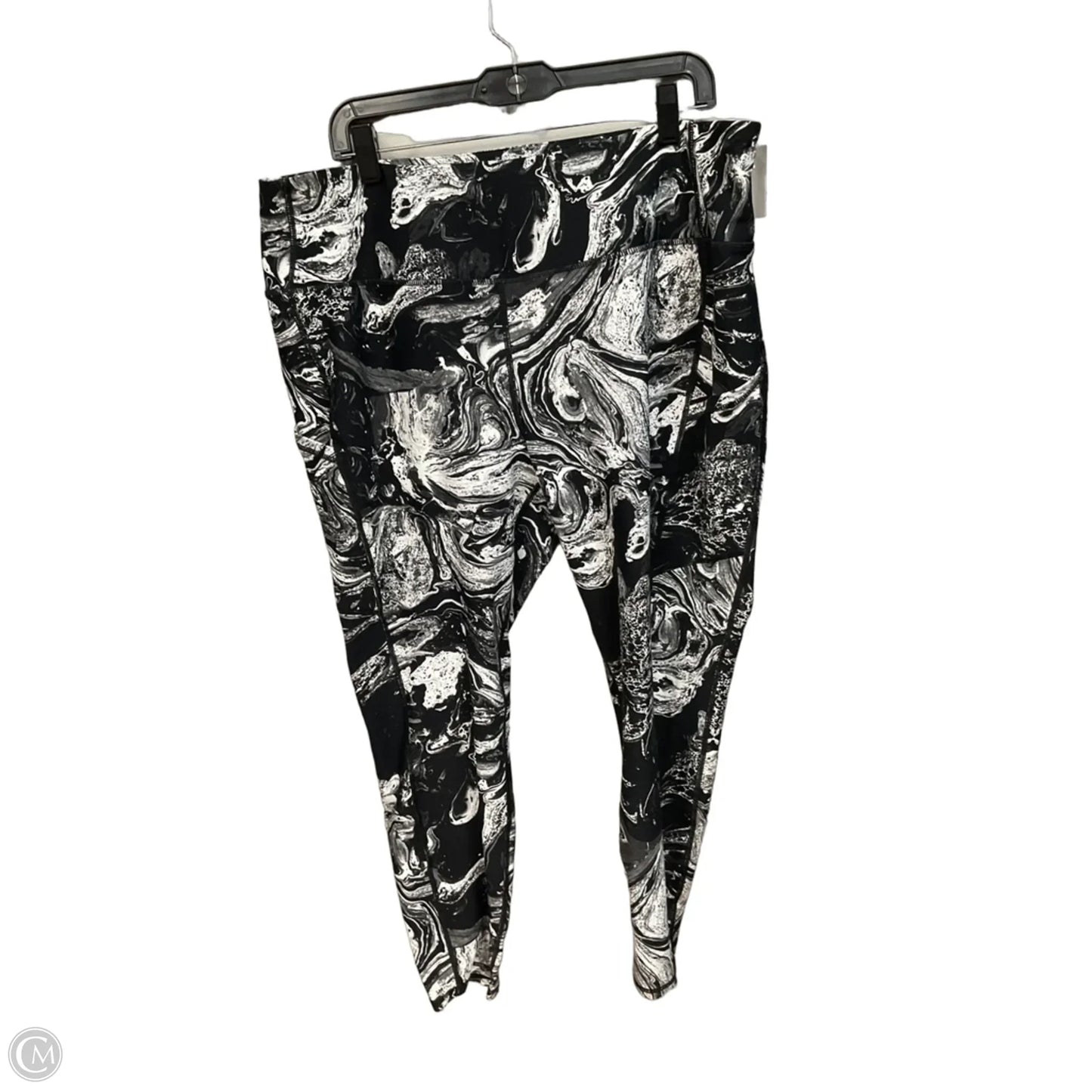Athletic Leggings By Torrid In Black & White, Size: 3x