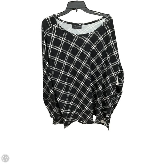 Top Long Sleeve By Lane Bryant In Black & White, Size: 2x