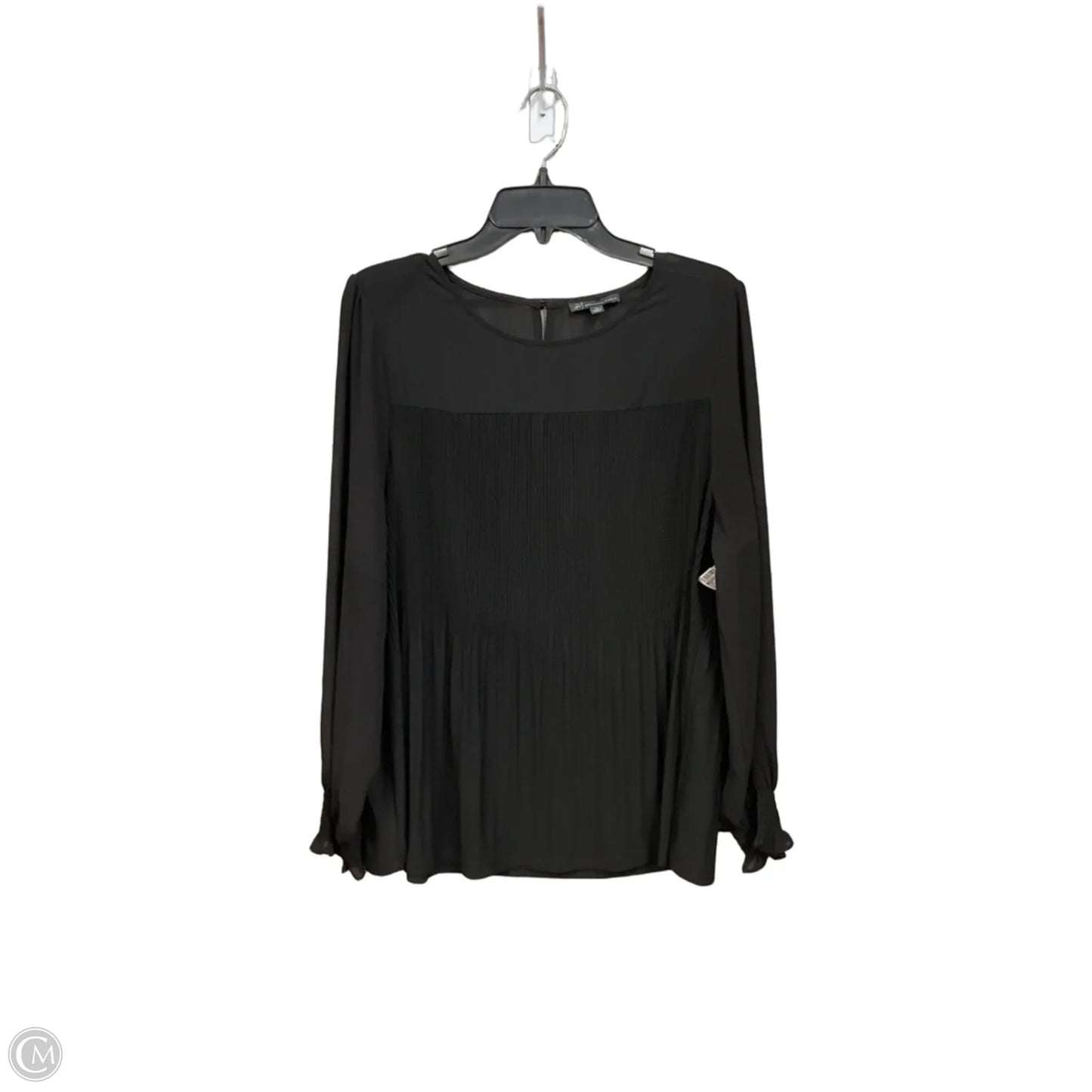 Top Long Sleeve By Adrianna Papell In Black, Size: Xl