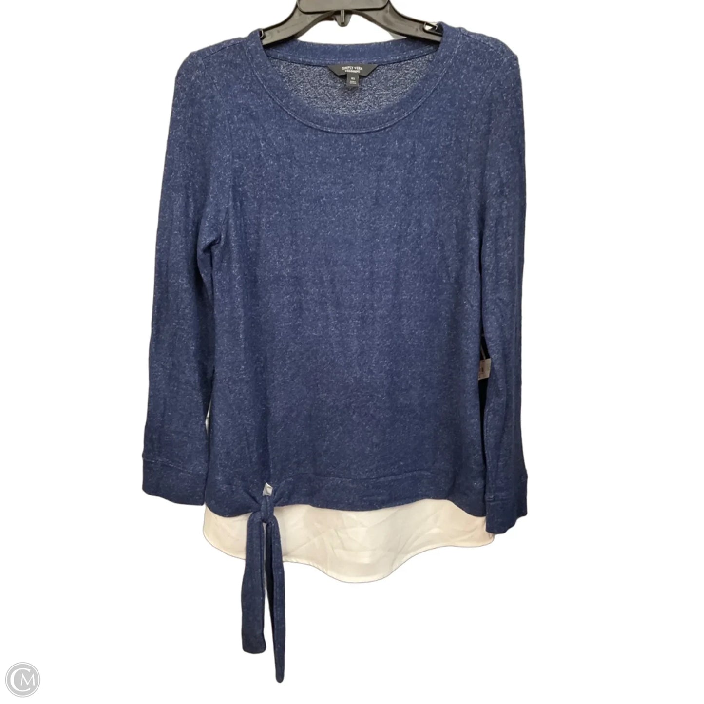 Top Long Sleeve By Simply Vera In Blue, Size: Xs