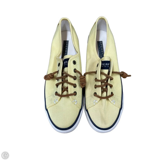 Shoes Sneakers By Sperry In Yellow, Size: 7