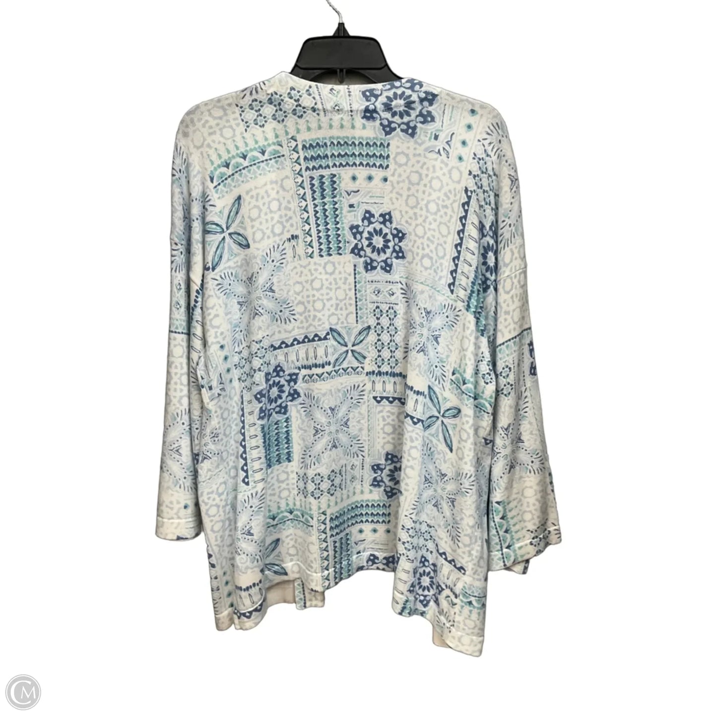 Cardigan By Christopher And Banks In Blue & White, Size: Xl