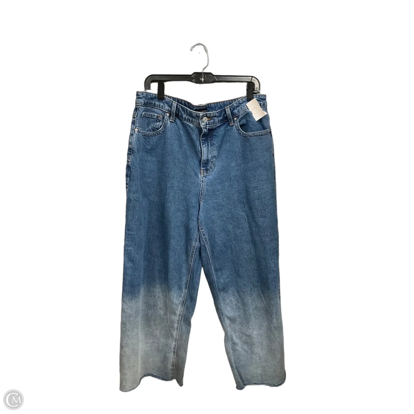 Jeans Straight By Talbots In Blue Denim, Size: 14