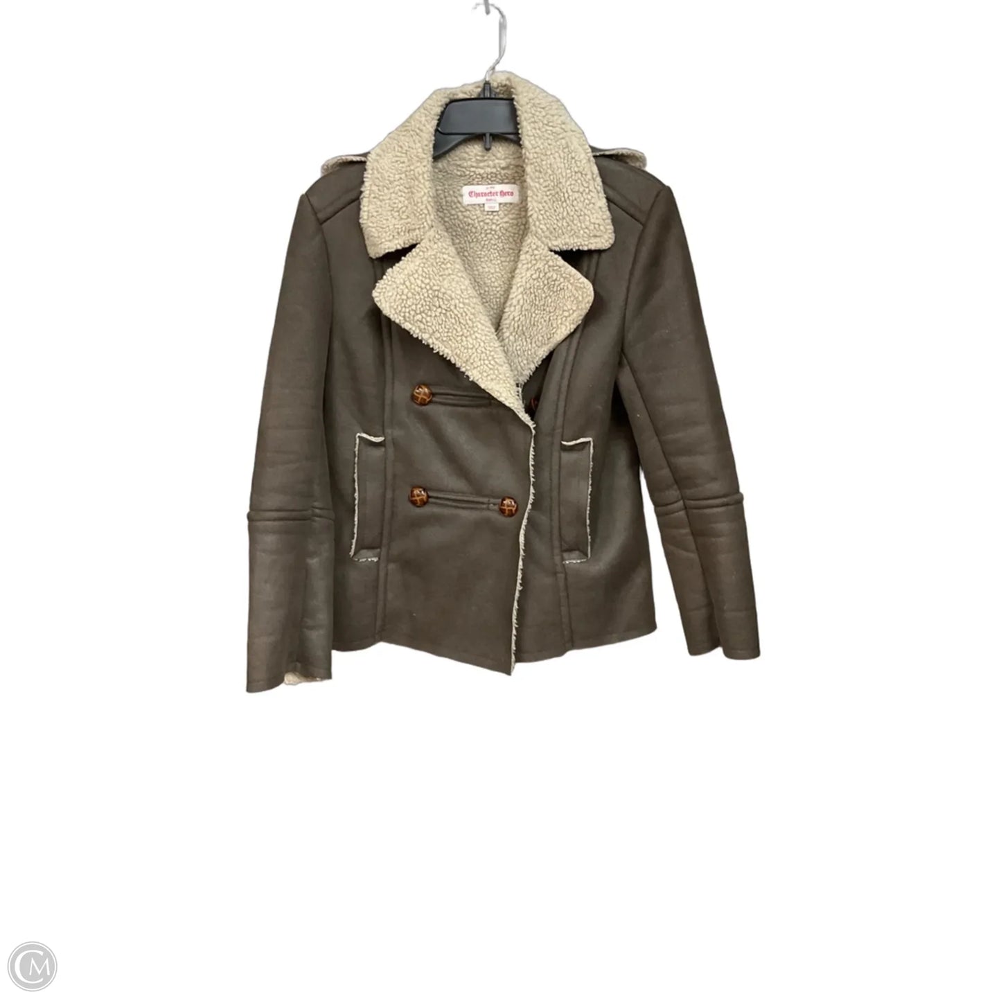 Jacket Faux Fur & Sherpa By Clothes Mentor In Grey, Size: S