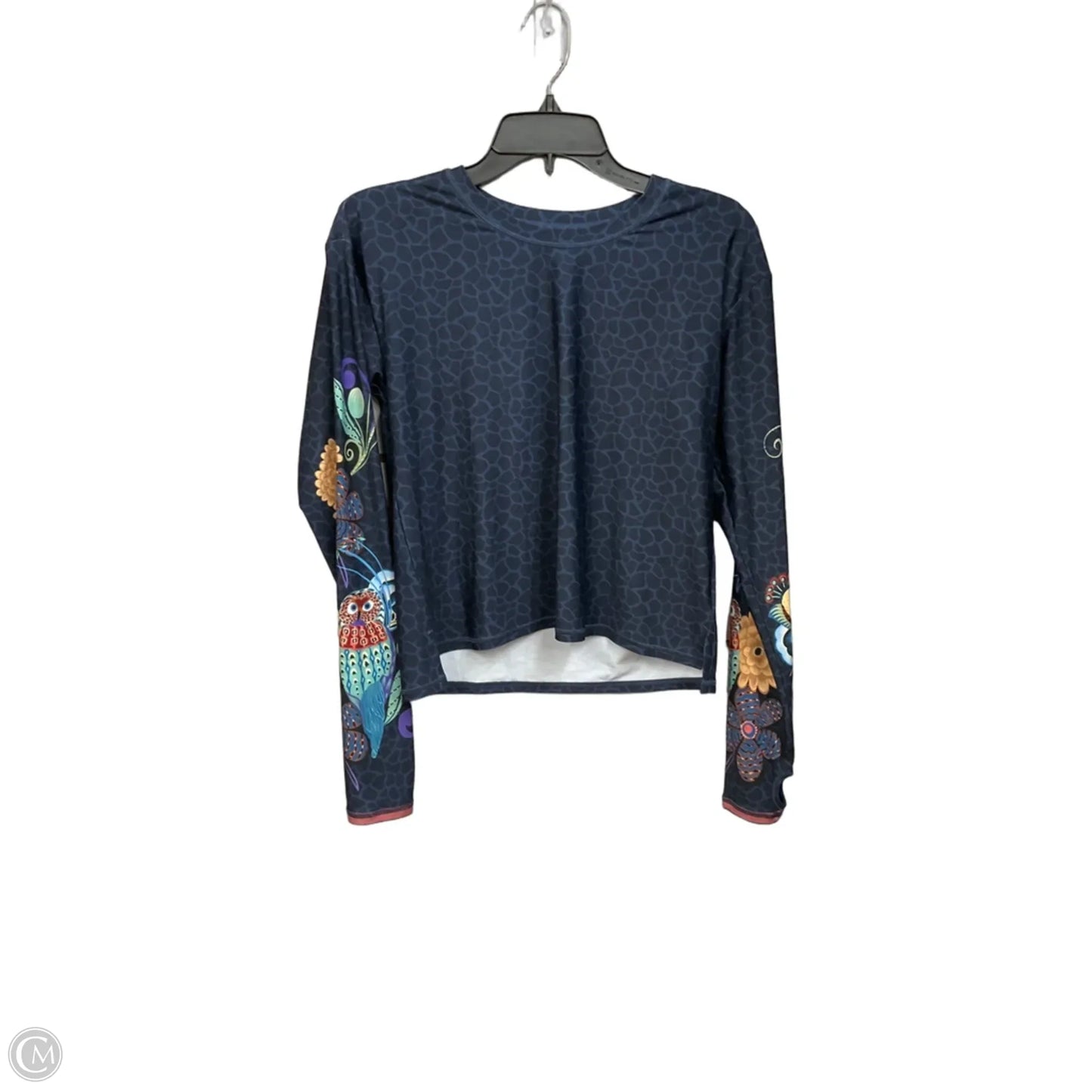 Athletic Top Long Sleeve Crewneck By Johnny Was In Blue, Size: Xs