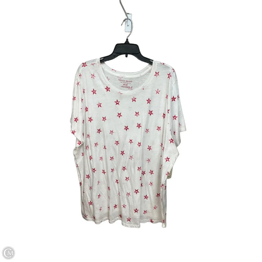 Top Short Sleeve By Lucky Brand In White, Size: 3x