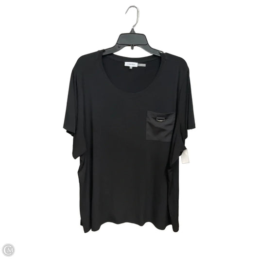 Top Short Sleeve Basic By Calvin Klein In Black, Size: 3x