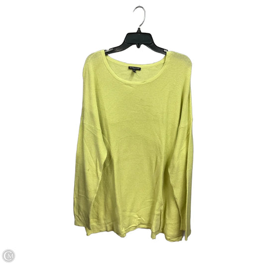 Top Long Sleeve By Eileen Fisher In Green, Size: 3x