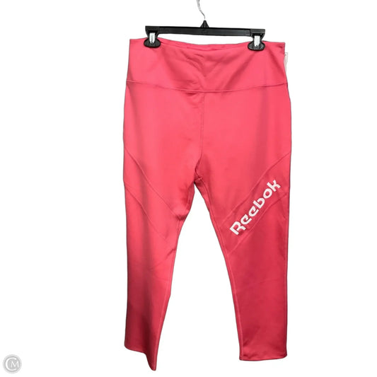 Athletic Leggings By Reebok In Pink, Size: 2x