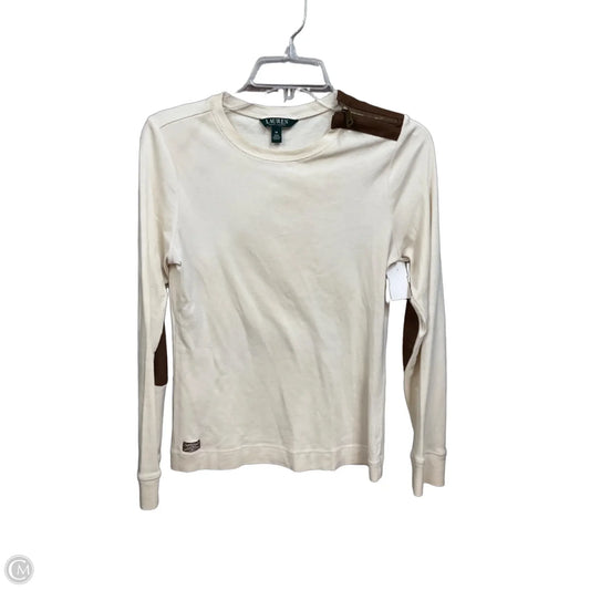 Top Long Sleeve By Lauren By Ralph Lauren In Cream, Size: M