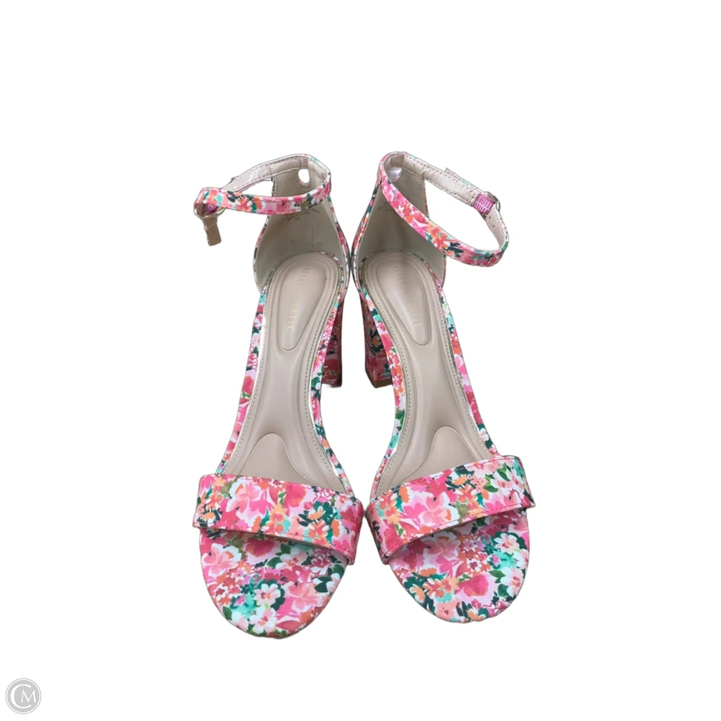 Shoes Heels Block By Kelly And Katie In Floral Print, Size: 7.5