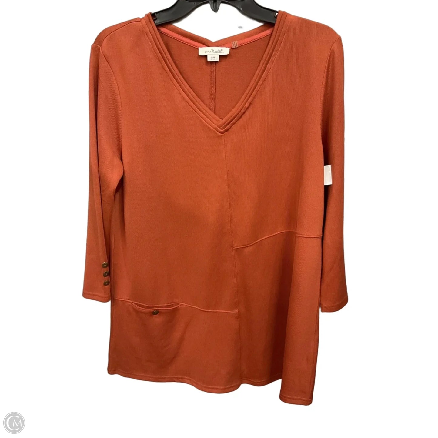 Top Long Sleeve By Simply Noelle In Brown, Size: M